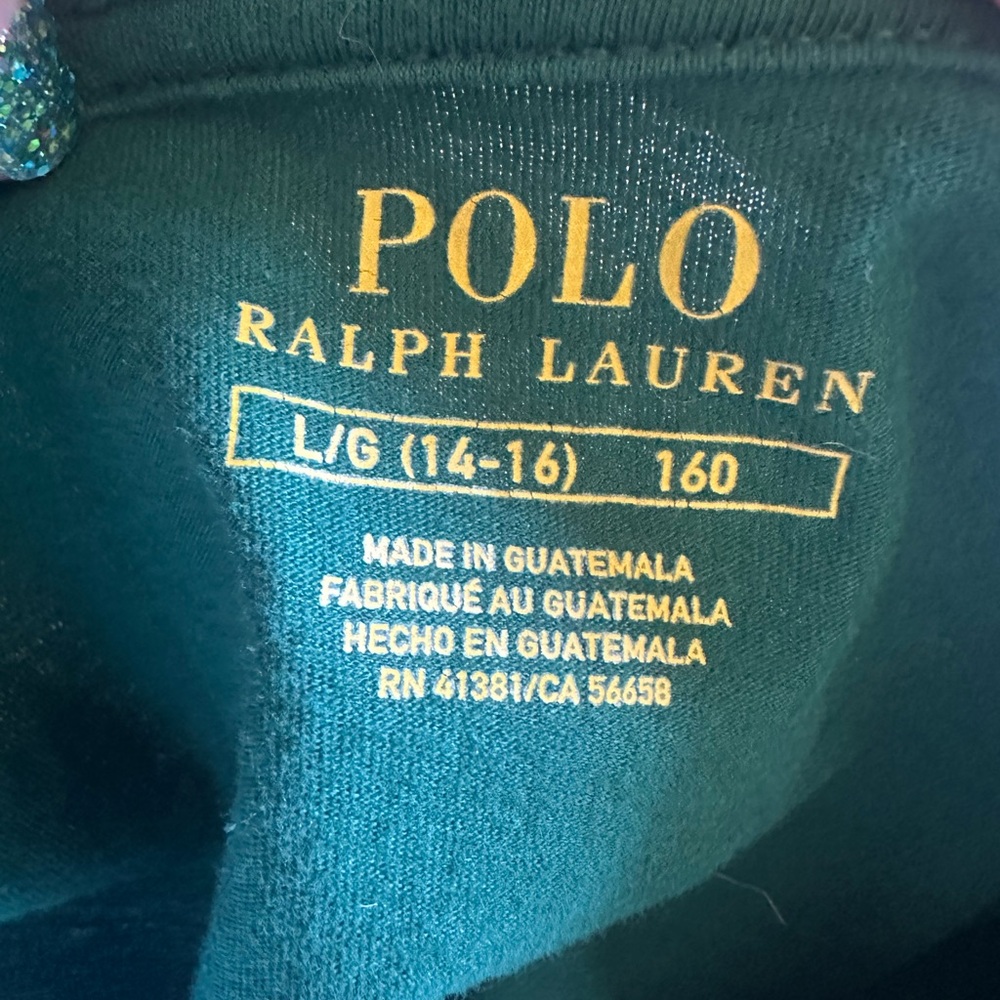Ralph Lauren Green Polo Bear Long Sleeve Tee - Picture 2 of 5